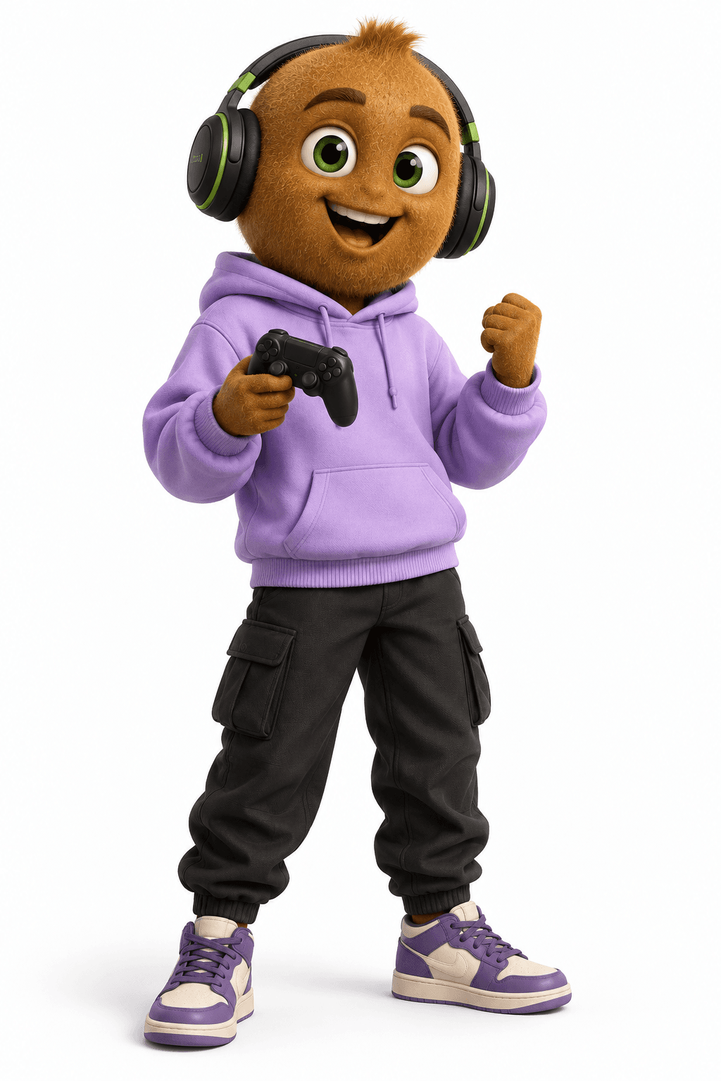 Full-length view of Kiwi Gamer