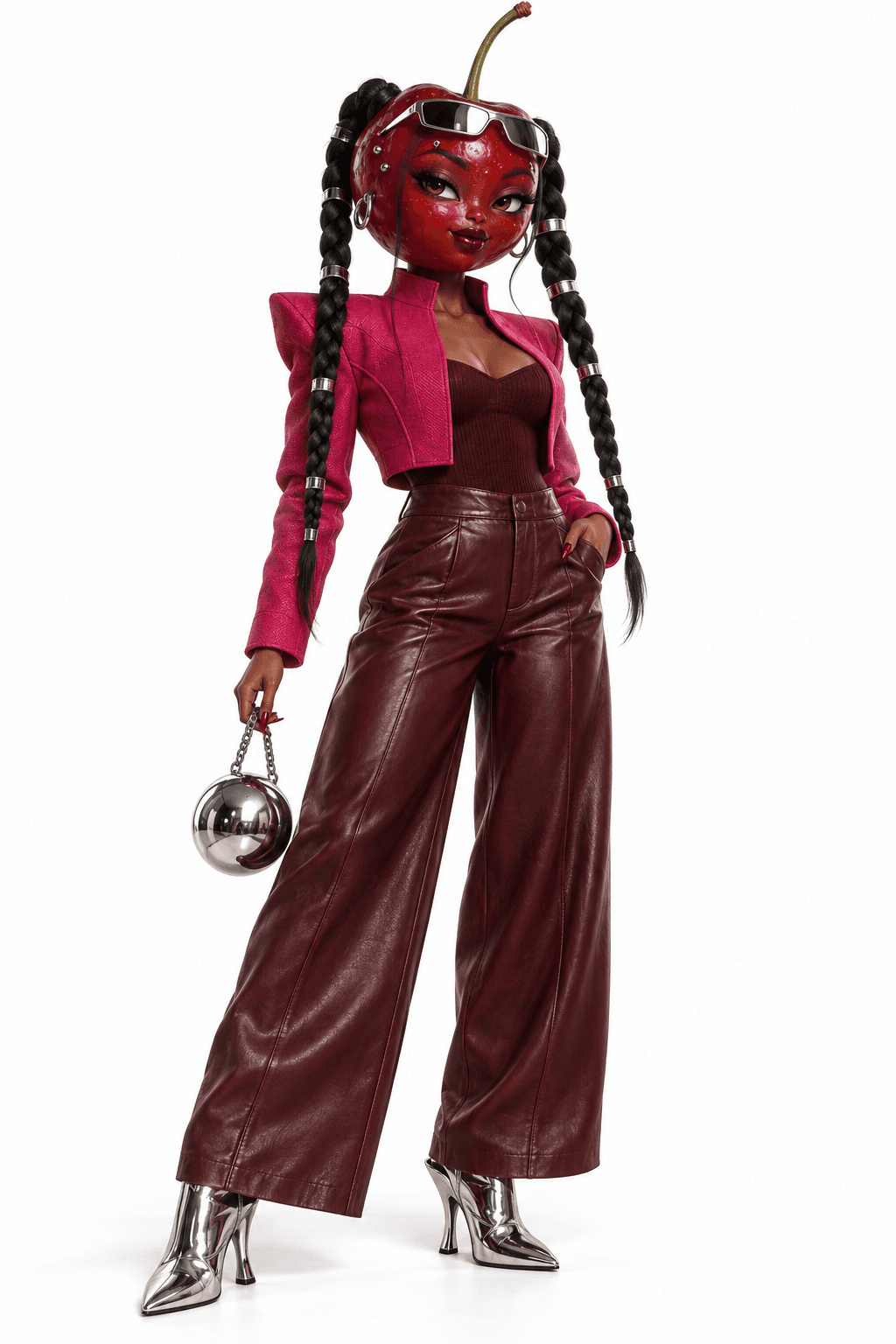 Full-length view of Cerise Chrome